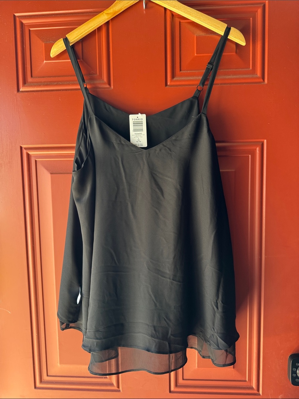 torrid Black Chiffon Layered Cami